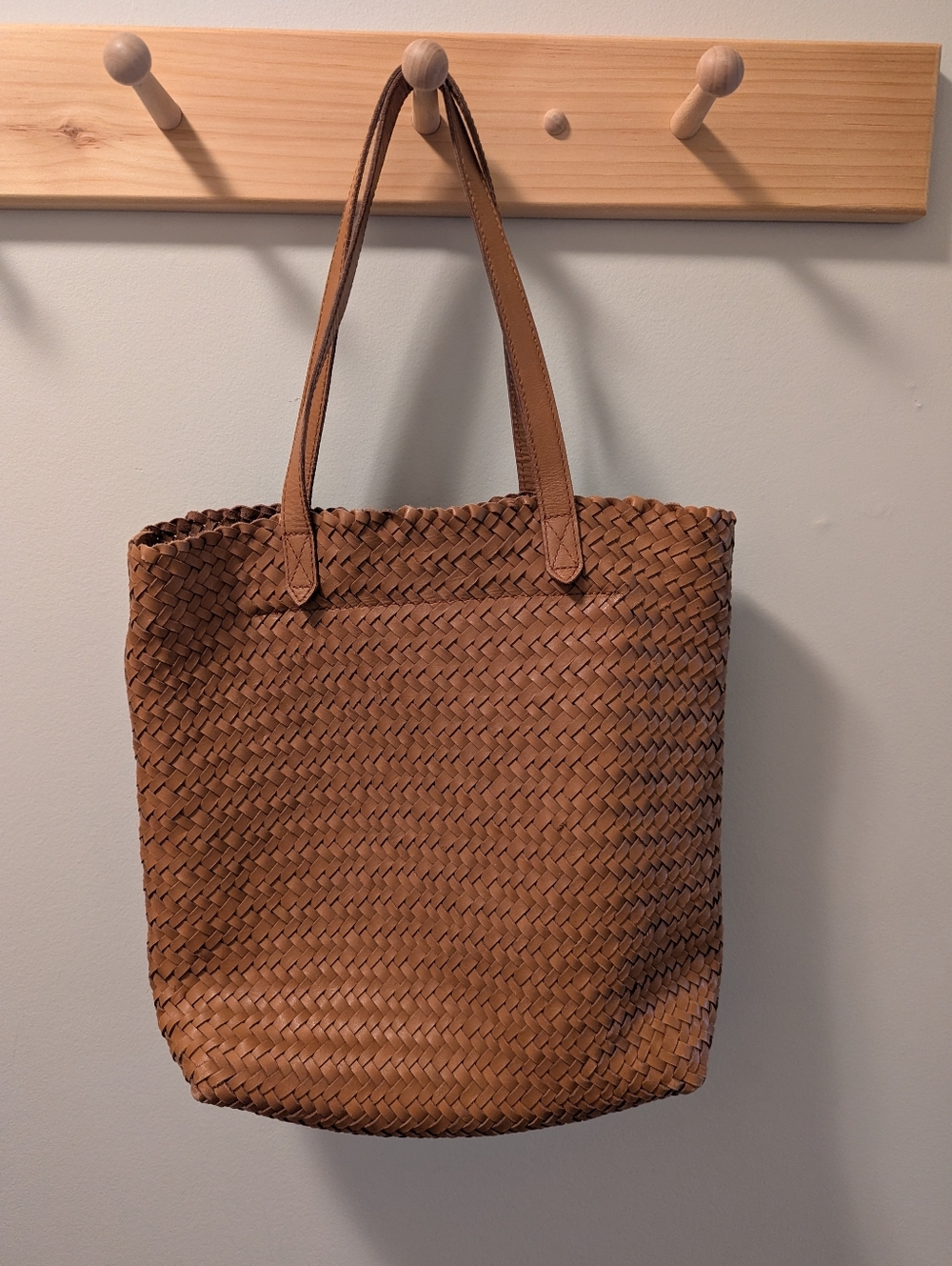 Madewell Medium Transport Tote Woven Leather - Brown - Picture 2 of 6